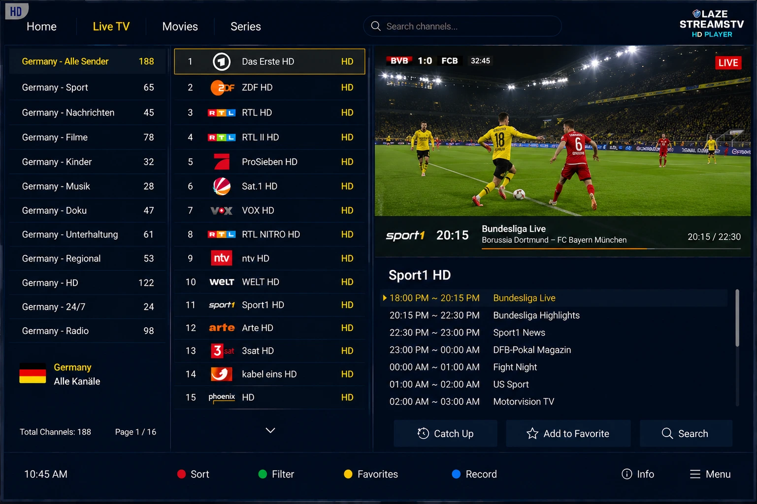 IPTV Smarters Pro sport